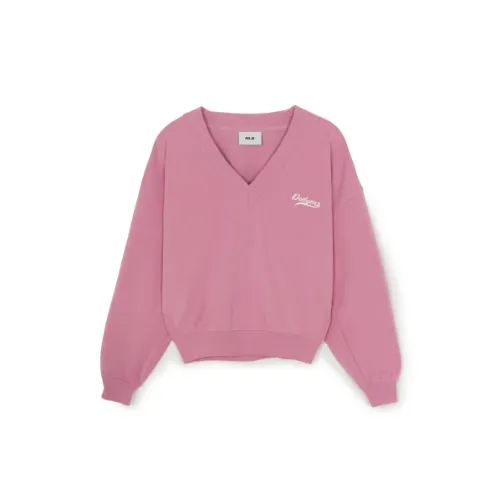 MLB Korea Women's Basic V-Neck Semi-Crop Sweatshirt