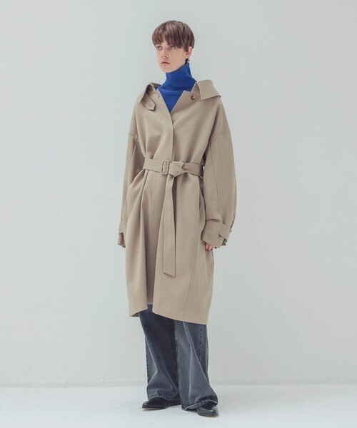 DRESSLAVE T/W big collor trench coat