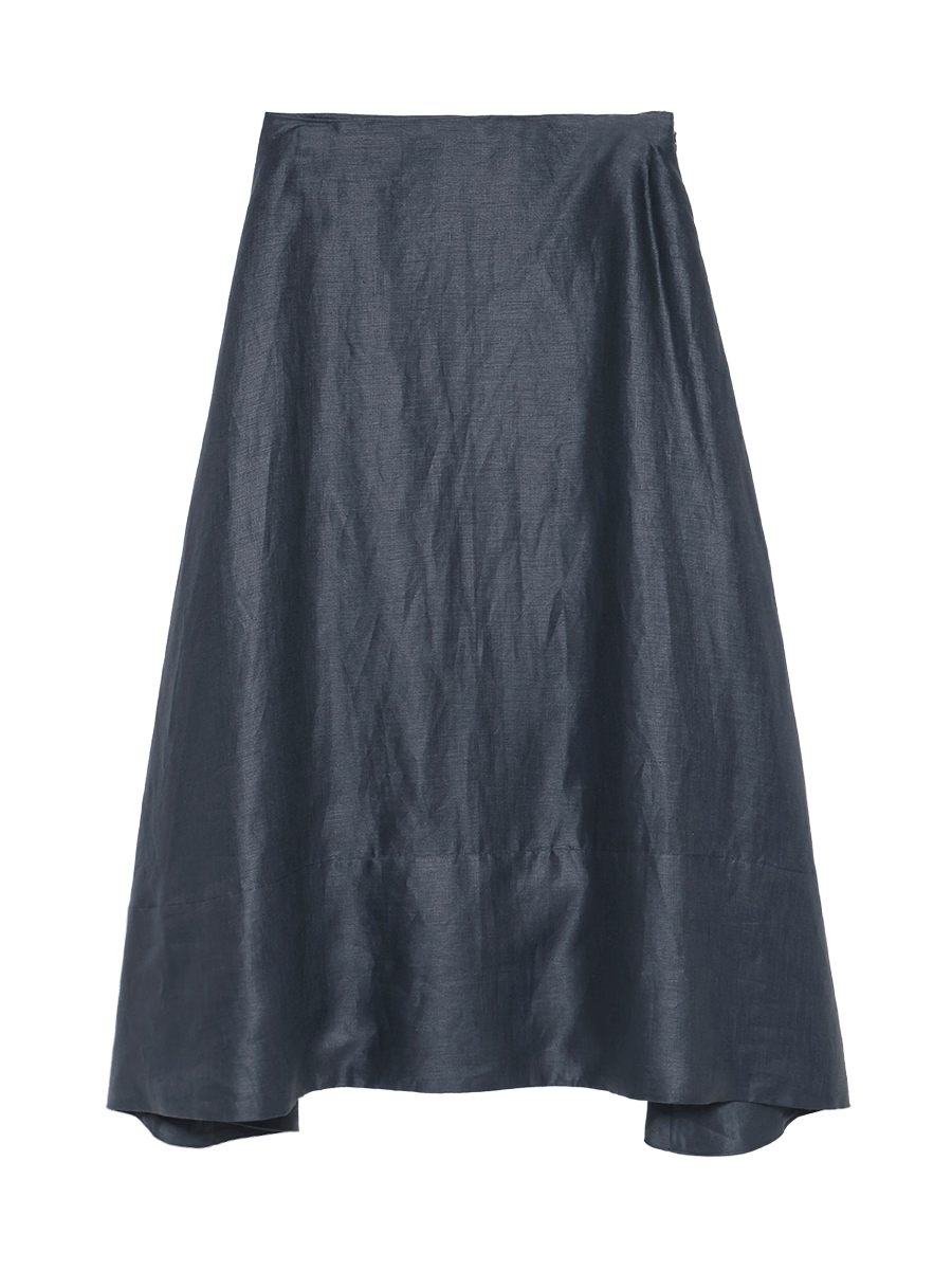 MADISON BLUE MI-MOLLET FLARE SKIRT LINEN