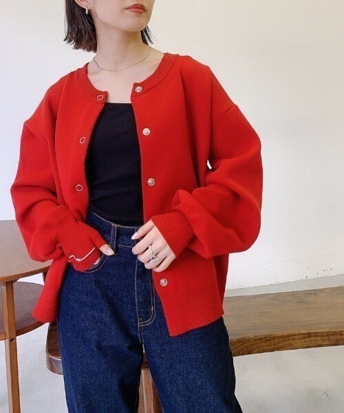 VANNIE U リングスナップニットブルゾン