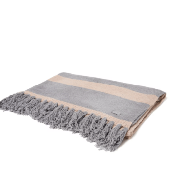 nestwell PHEASANT  Large Stripe Bi-Color Blanket