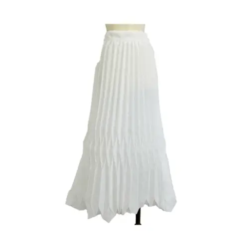 MIDDLA DYED ORGANDY PLEATS BUD-LIKE SKIRT