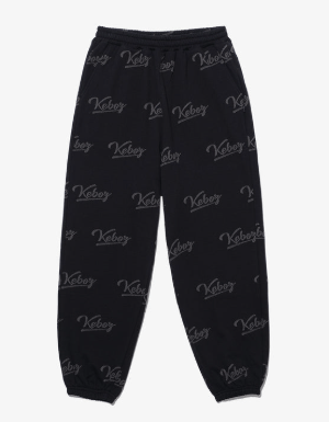 KEBOZ ICON MULTI LOGO SWEAT PANTS