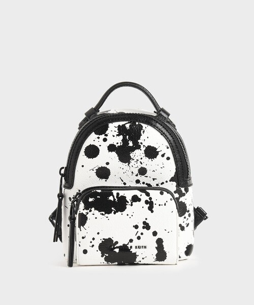 CHARLES & KEITH デニムダブルジップバックパック