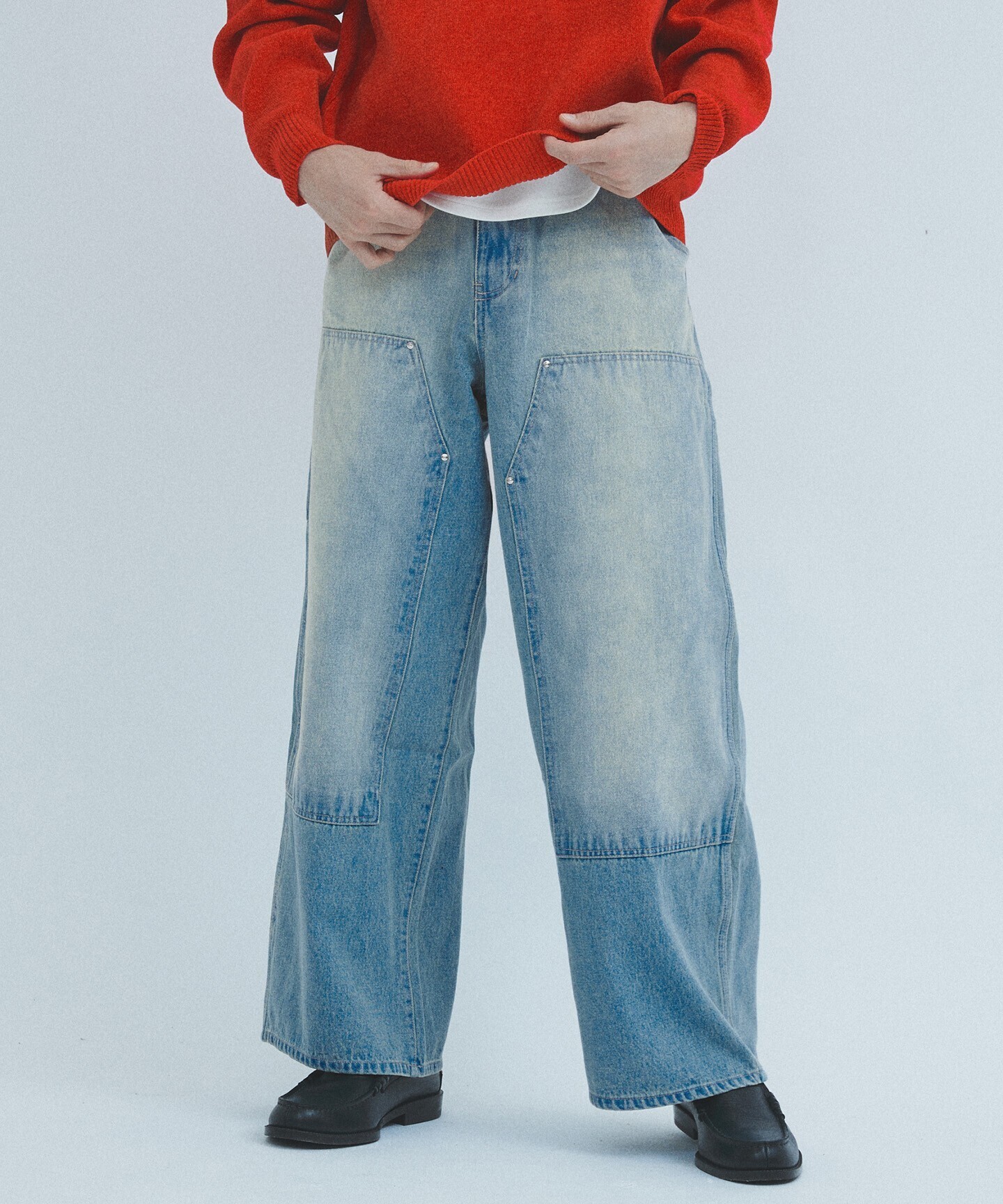 417 EDIFICE ”WIDE Leg Flare” ダブルニーパンツ