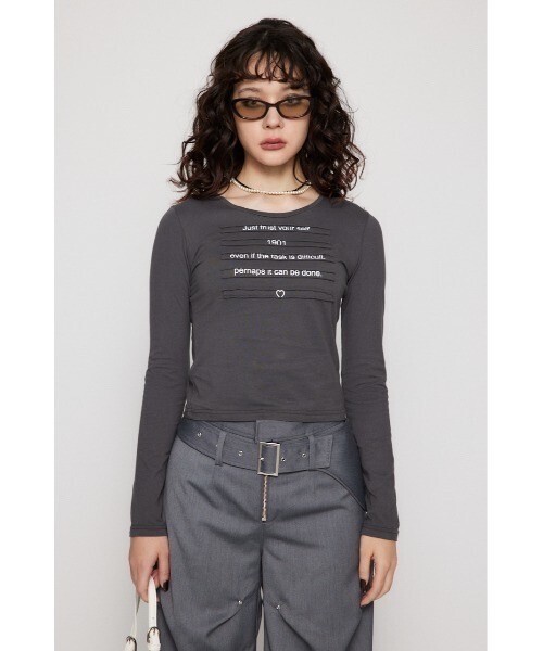 LAGUA GEM OVERLAP FONT ロングTシャツ