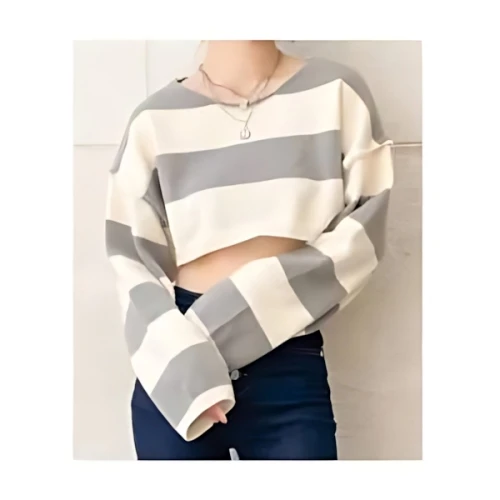 GORGE クロップドボーダーニット