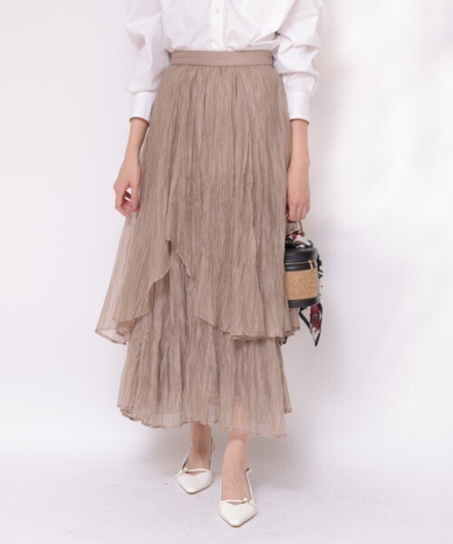 Mystrada 重ねプリーツシアースカート