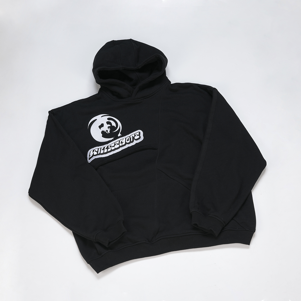 killremote 刺繍入り切り替えパーカー(ブラック)