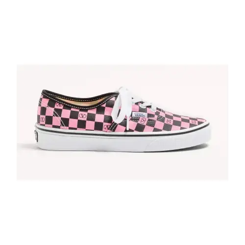 VALENTINO × VANS Vロゴ チェッカーボードプリントファブリック ロートップスニーカー