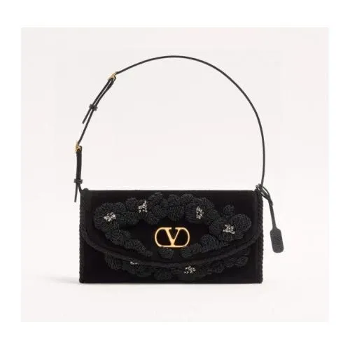 VALENTINO ドゥ ヴェイン エンブロイダリー ベルベット スモール ショルダーバッグ
