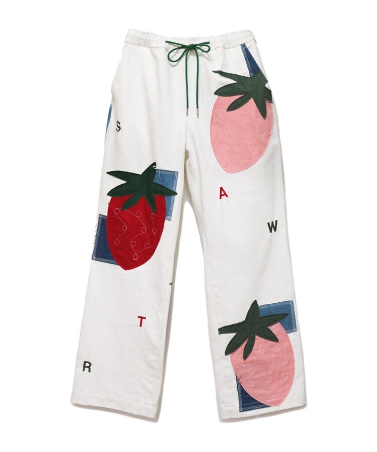 SHOTAHIYAMA STRAWBERRY DENIM WIDE PANTS
