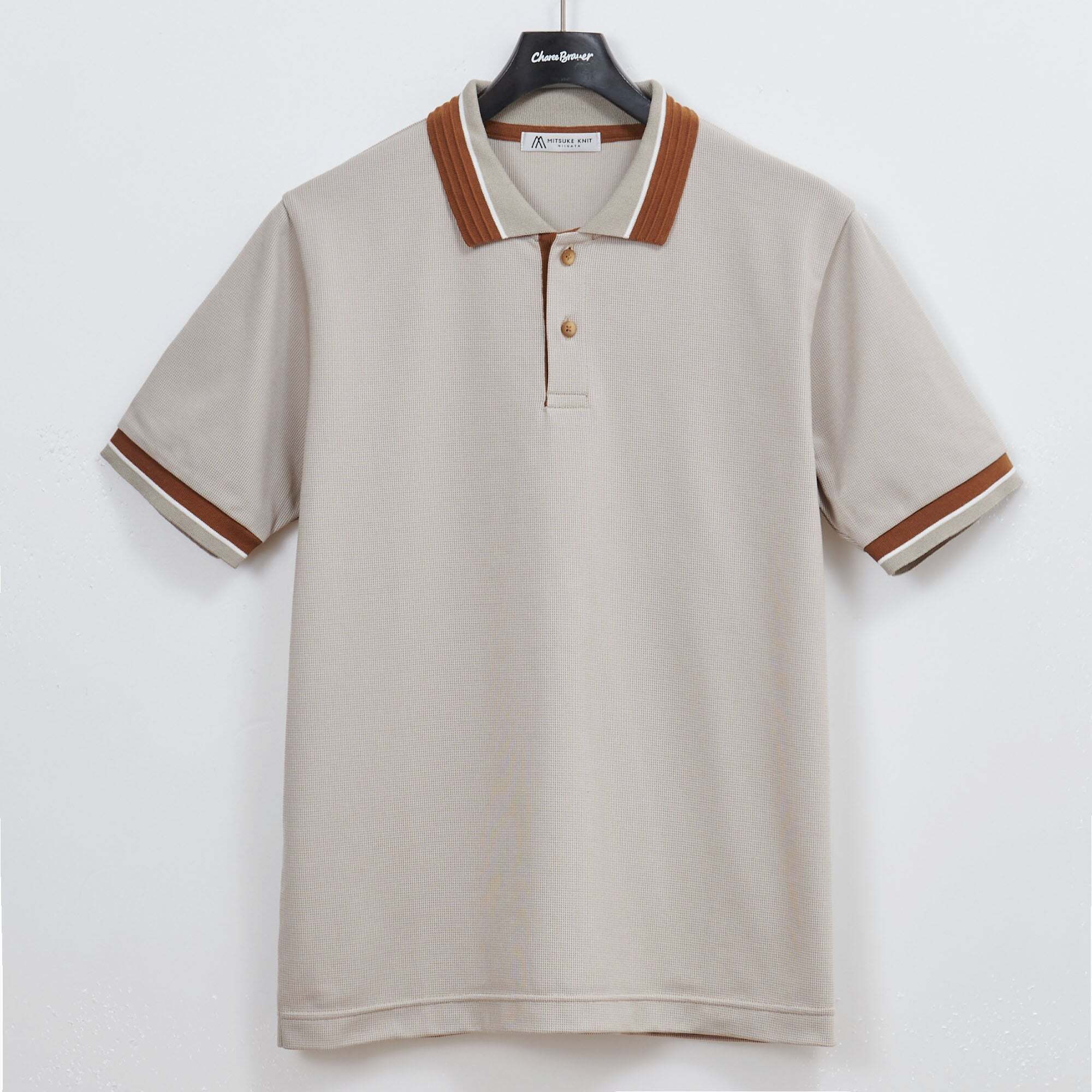 Charee Braver Surf Knit Short-Sleeved Polo Shirt