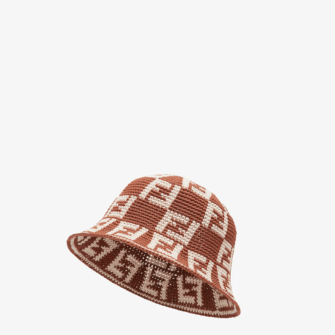 FENDI ブラウンコットン クロシュハット