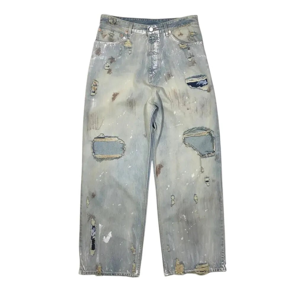 VETEMENTS TRASHED BAGGY JEANS