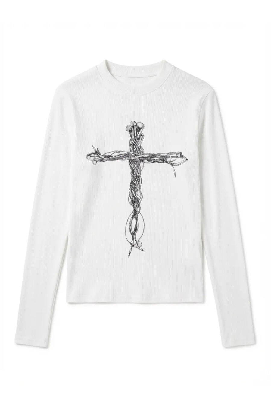 FOURTH3EX GRAPHIC CROSS HEADPHONE LS TEE