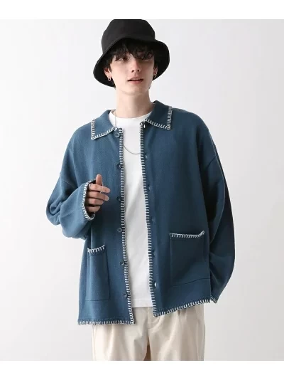 RAGEBLUE (M)ステッチシャツカーデ