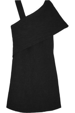 PAPER London Zaha asymmetric plissé mini dress