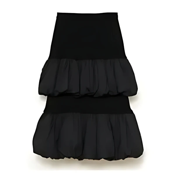 SORIN Padded Hem Midi Skirt