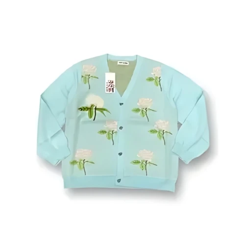 TTT_MSW Rose Jacquard Knit Cardigan