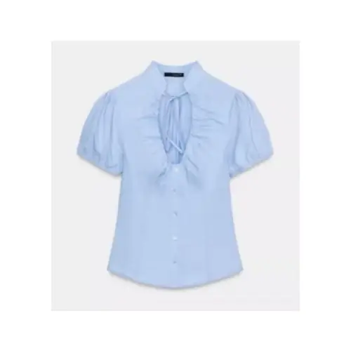 ZARA タイディテール ポプリン トップス