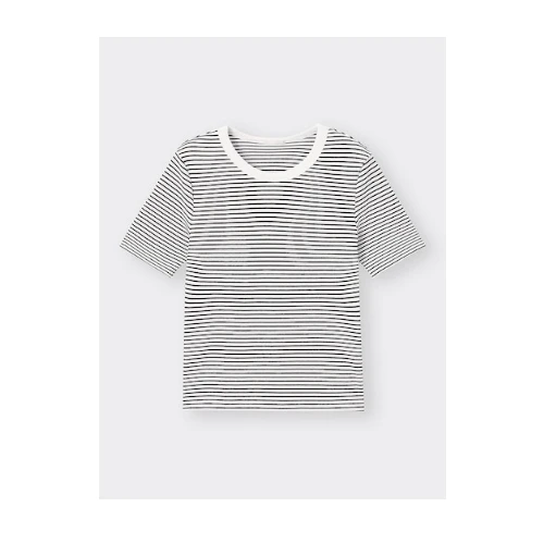 GU リブT(半袖)(ボーダー)