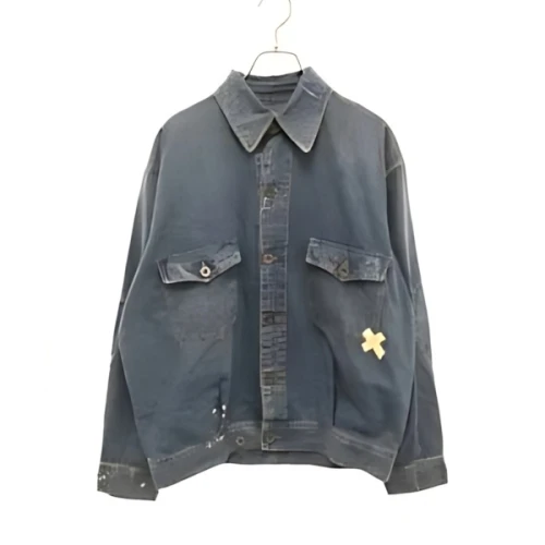 Maison Margiela Distressed Denim Jacket "Greencast Indigo"