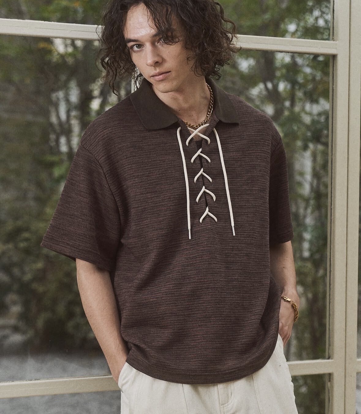 Casper John Melange lace polo shirts
