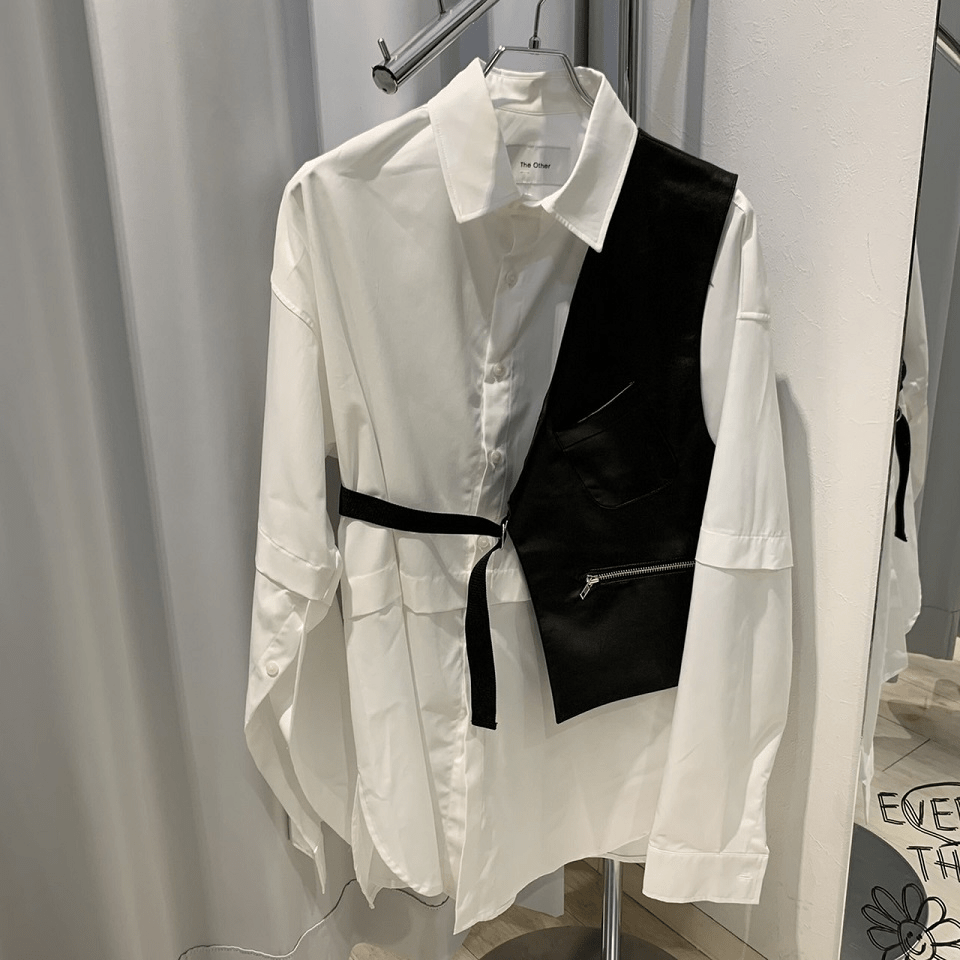 ONE WILL Leather half vest
