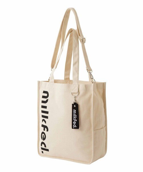 MILKFED. ROUND LOGO 2WAY PC TOTE