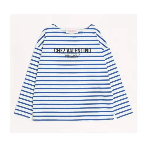 VALENTINO シェ ヴァレンティノプリント コットン ロングスリーブ Tシャツ