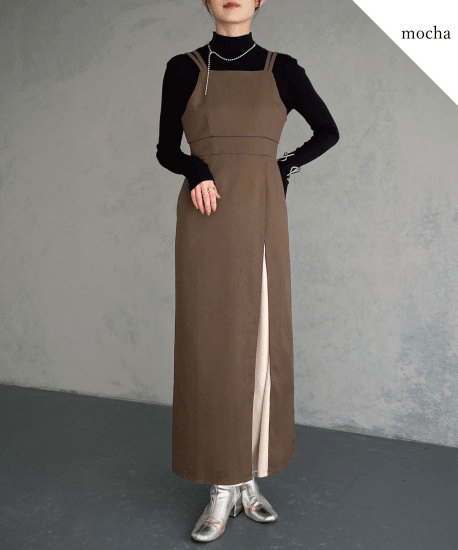 &g’aime Front slit camisole dress/988-61403