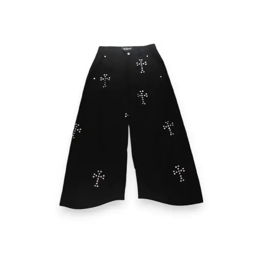 YUKI HASHIMOTO BAGGY TWISTED WORK PANTS WITH CROSS RIVET