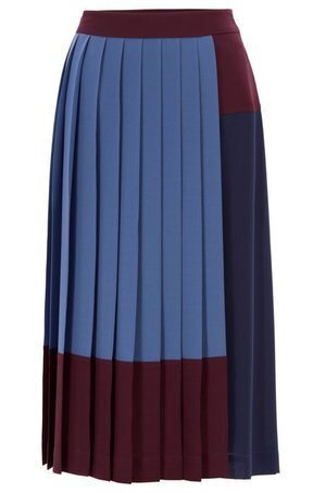 HUGO BOSS A-line skirt in stretch crepe with colourblock design