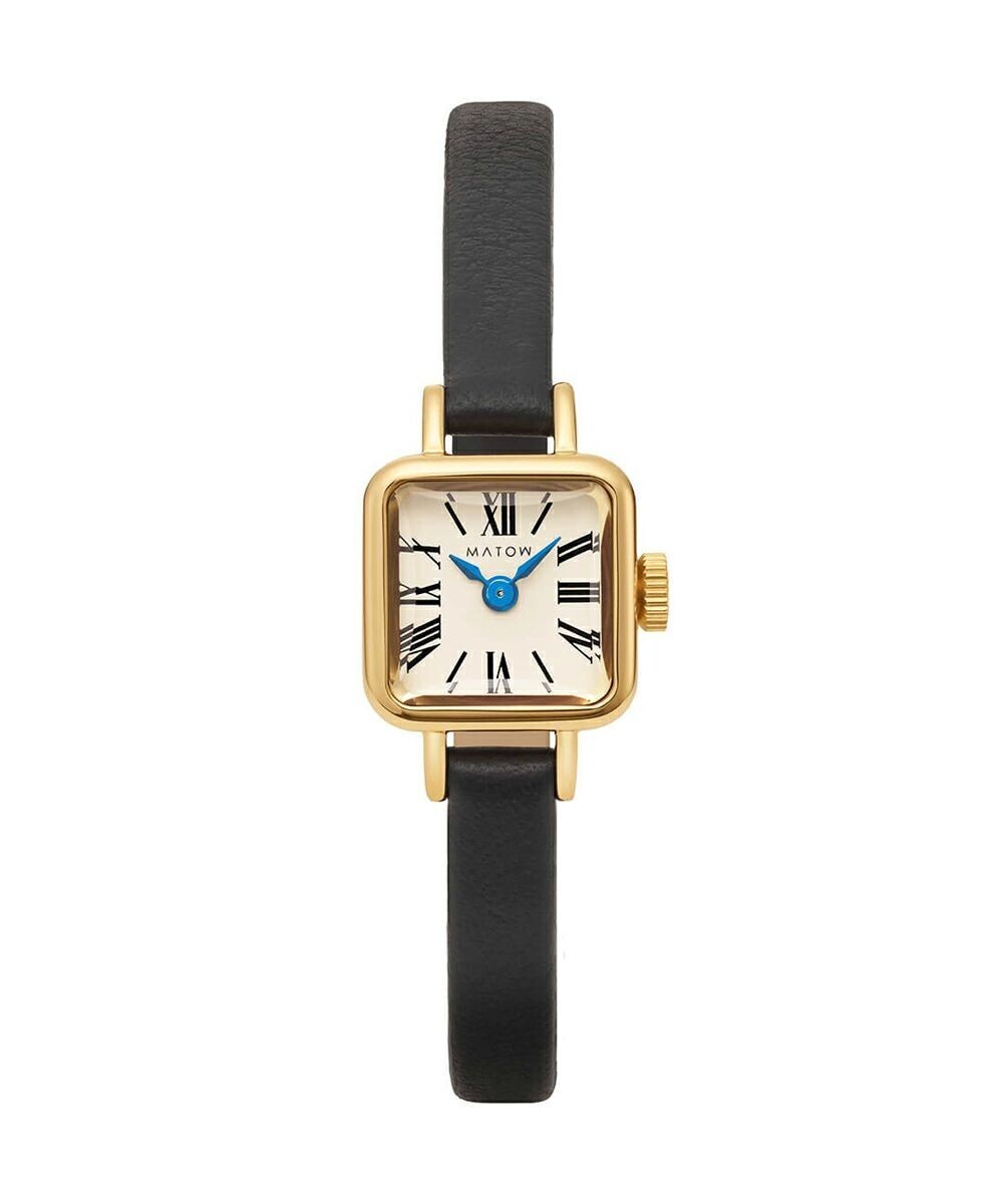 MATOW/マトウ TSUKI 淡月 / MINI SQUARE GOLD WHITE BLACK LEATHER