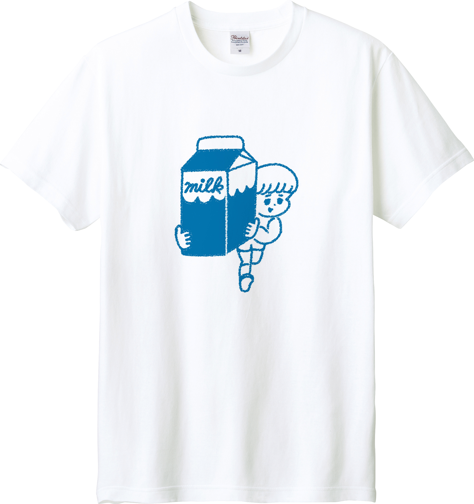 Hoimi Tシャツ/	牛乳　ブルー