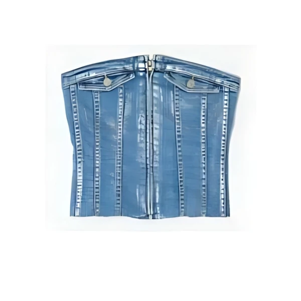 SLY METALIC FRONT ZIP コルセット