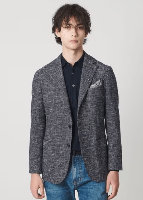 UNITED ARROWS ファンシーツイード シングル 3ボタン テーラード ジャケット