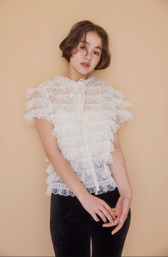 The Girls Society tiered frill blouse