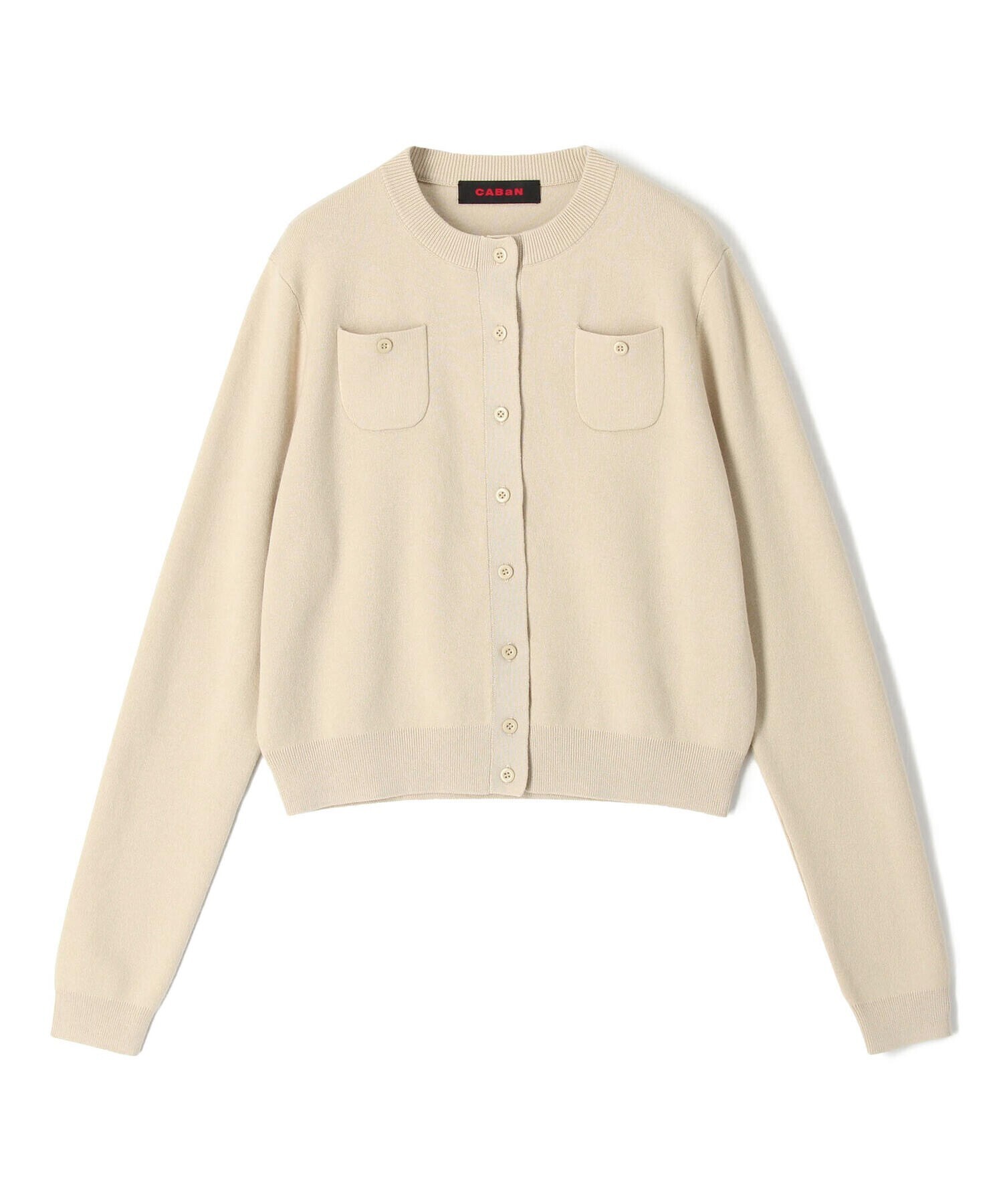 CABaN CABaNコットンカシミヤ クルーネックカーディガン
