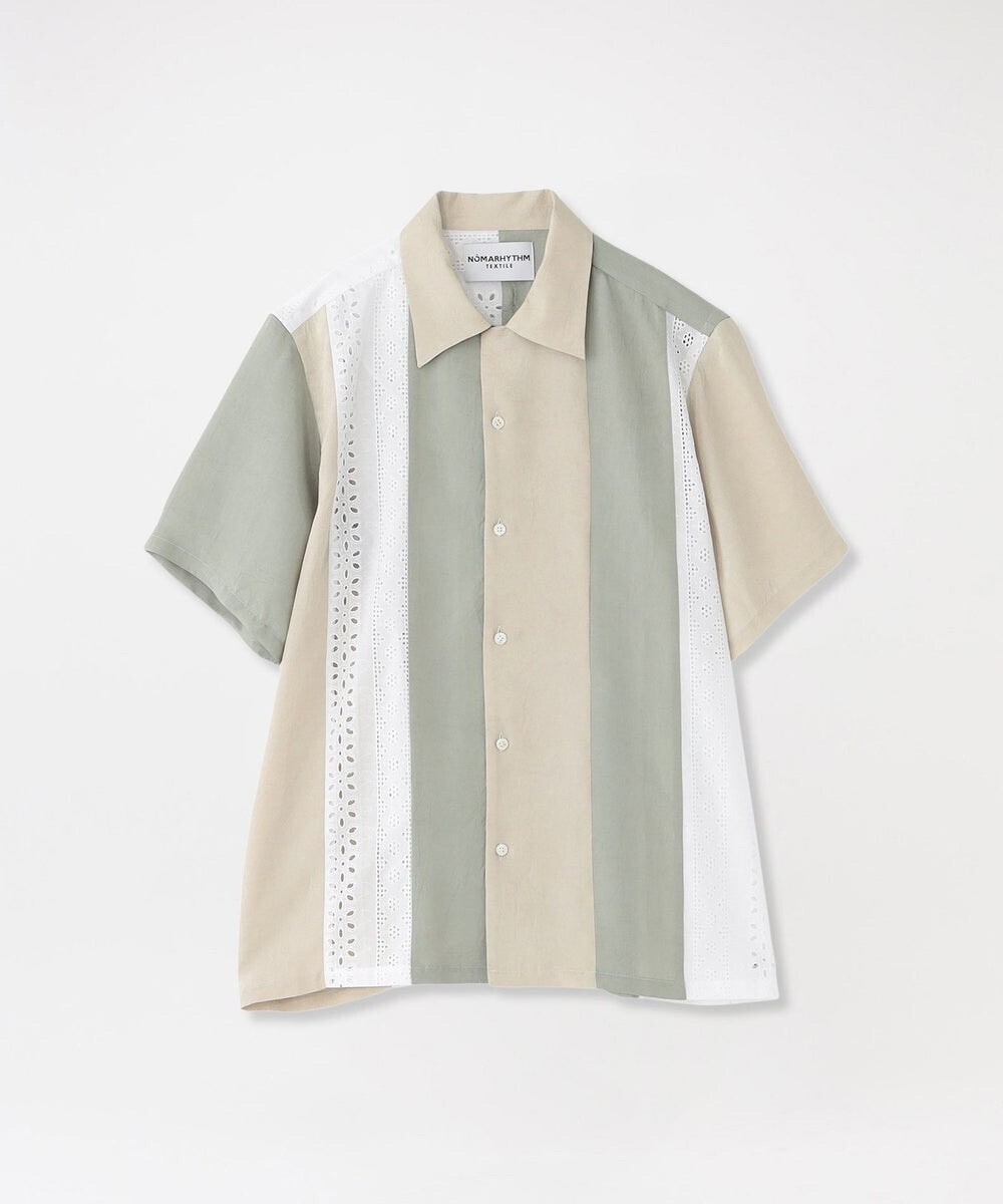 LOVELESS パッチワークシャツ Lace Patchwork S/S Shirt