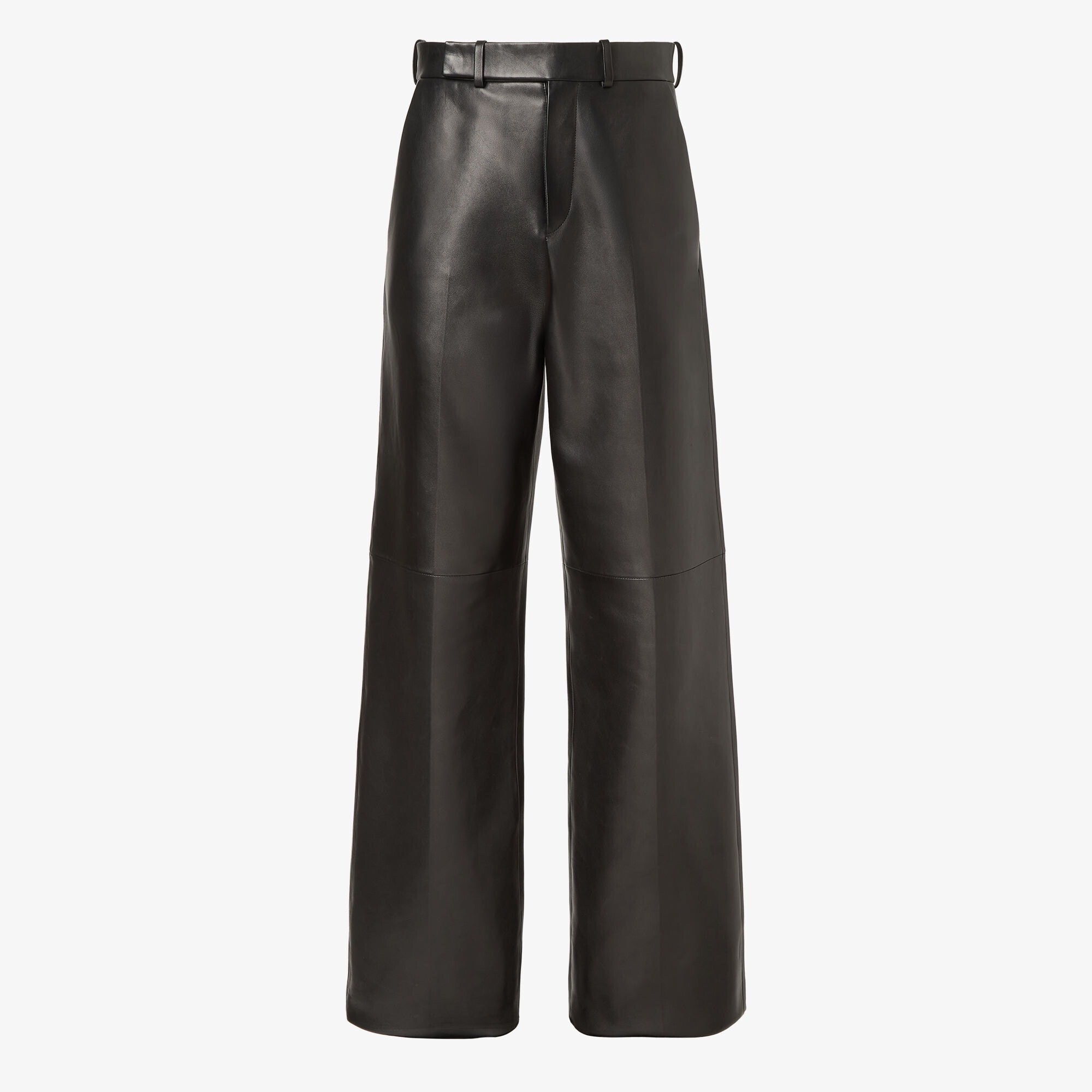 FENDI Black nappa leather trousers