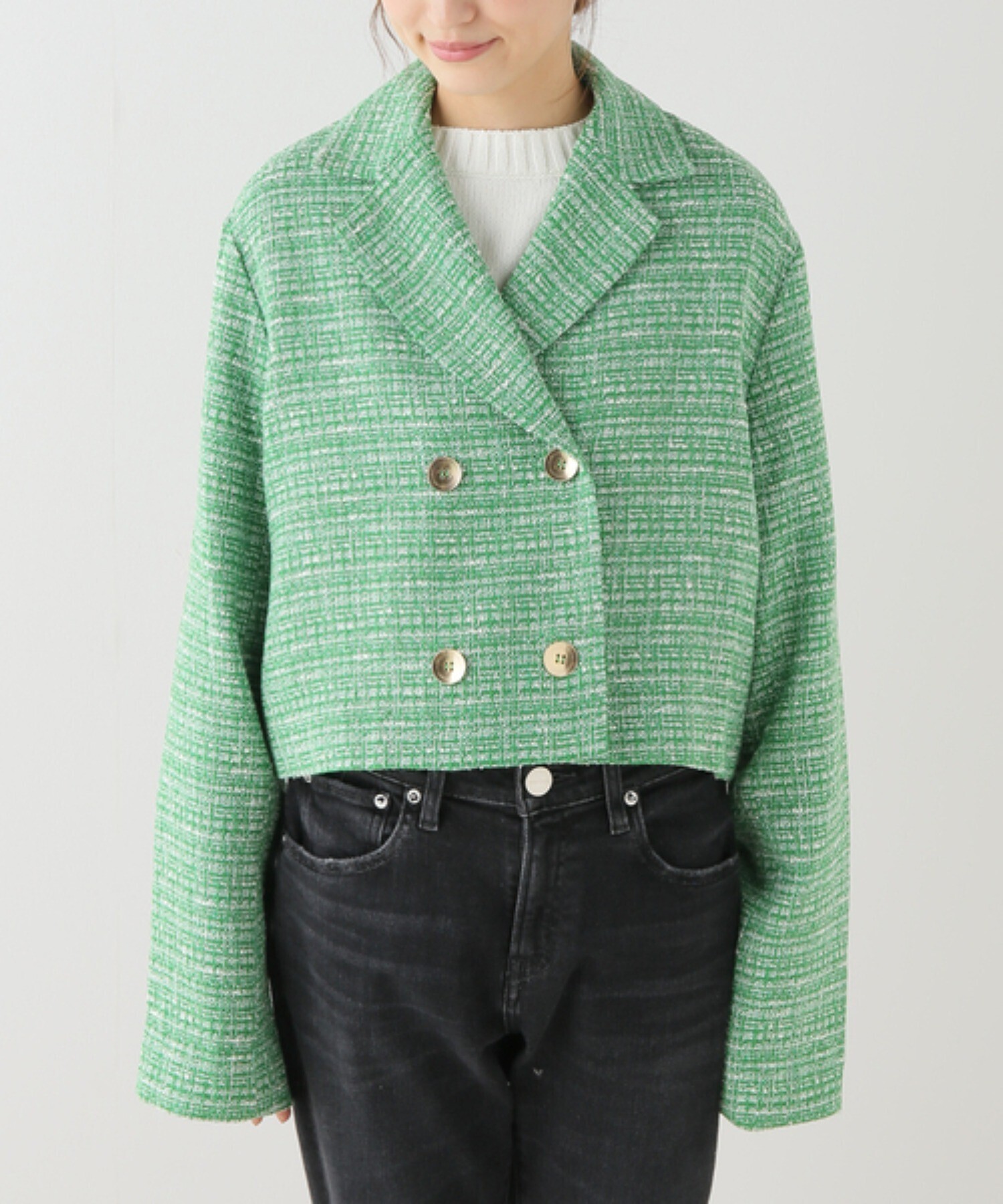 Spick & Span ツィードショート丈ジャケット