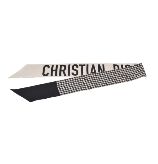 Christian Dior ミッツァ 黒/白 レディース シルク