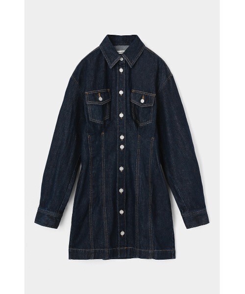 MOUSSY TUCK WAIST DENIM ミニドレス