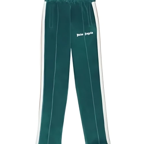 Palm Angels PINE GREEN CHENILLE TRACK PANTS