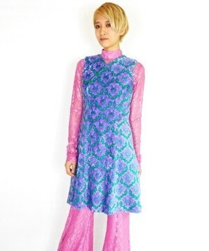 G.V.G.V. DAMASK JACQUARD MINI DRESS