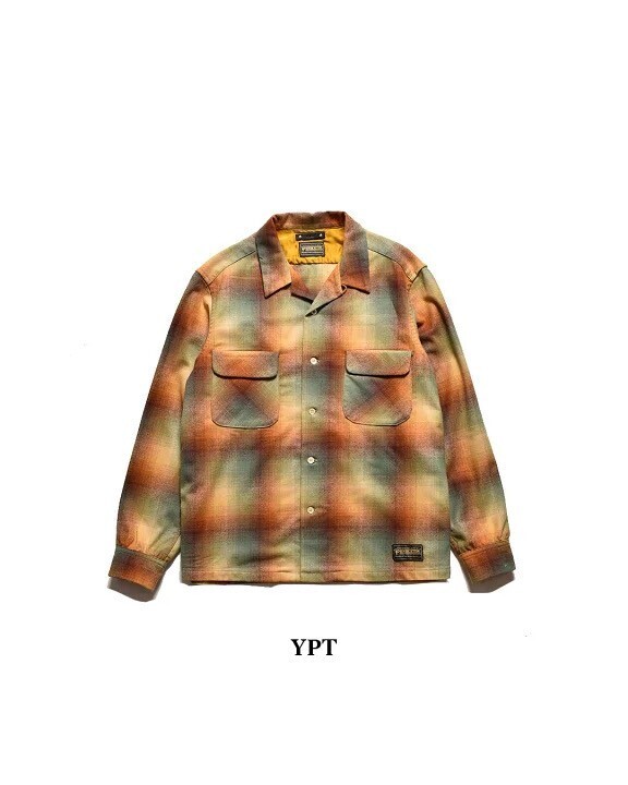 MINEDENIM PENDLETON W.Check Double Pocket Open Collar SH