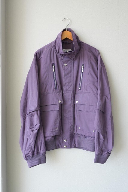 TAUPE NYLON CONSTRUCTIVE ZIP JACKET