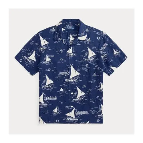 POLO RALPH LAUREN クラシック フィット セールボート リネンシルク シャツ